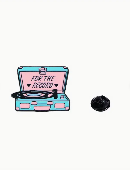 For The Record Enamel Pin