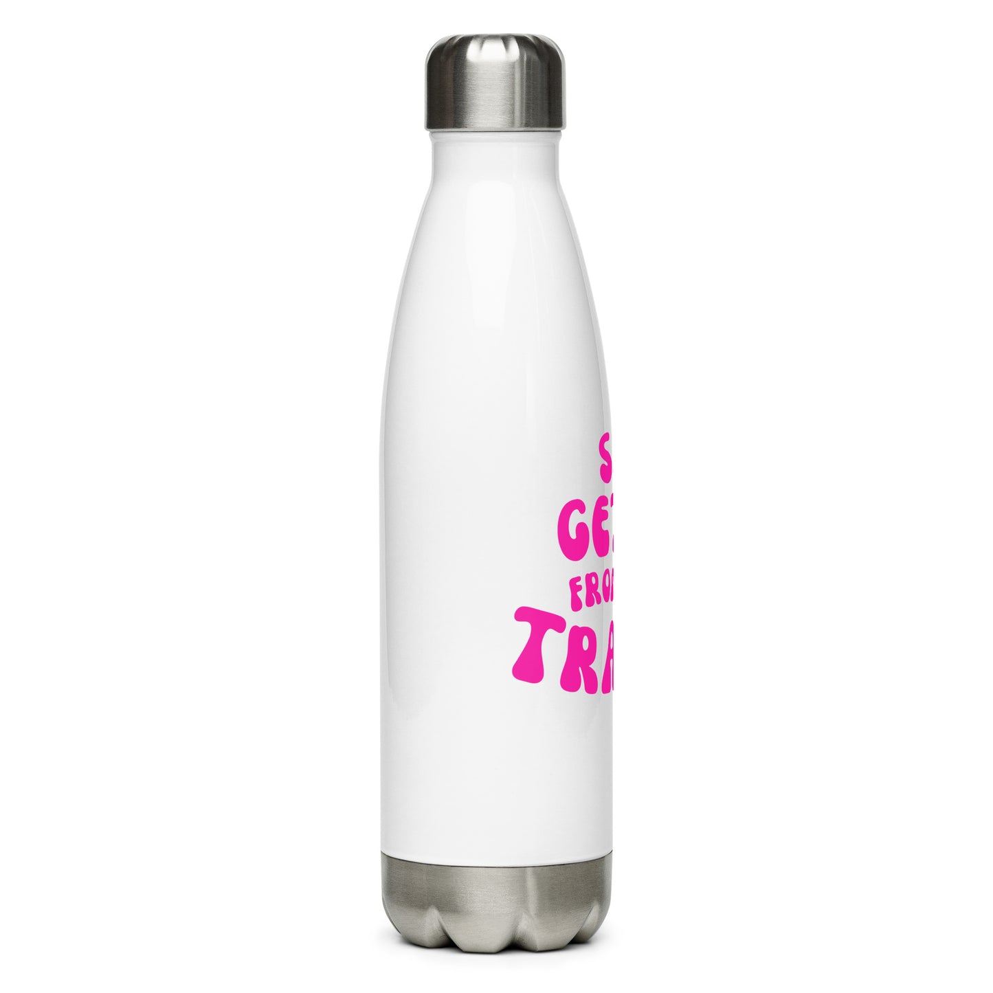 She Get It From Her Trauma (Pink) - Stainless steel water bottle