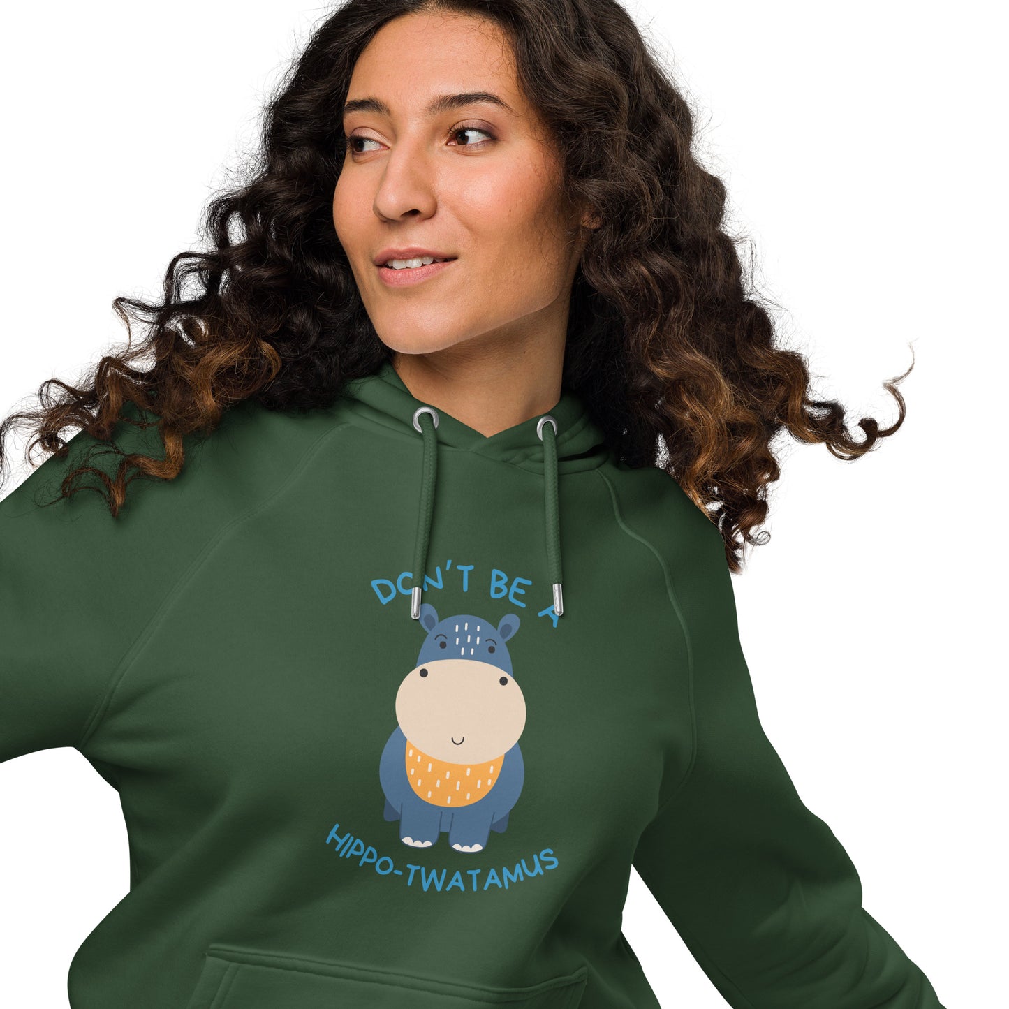 Don't Be A HippoTwatamus - Unisex eco raglan hoodie