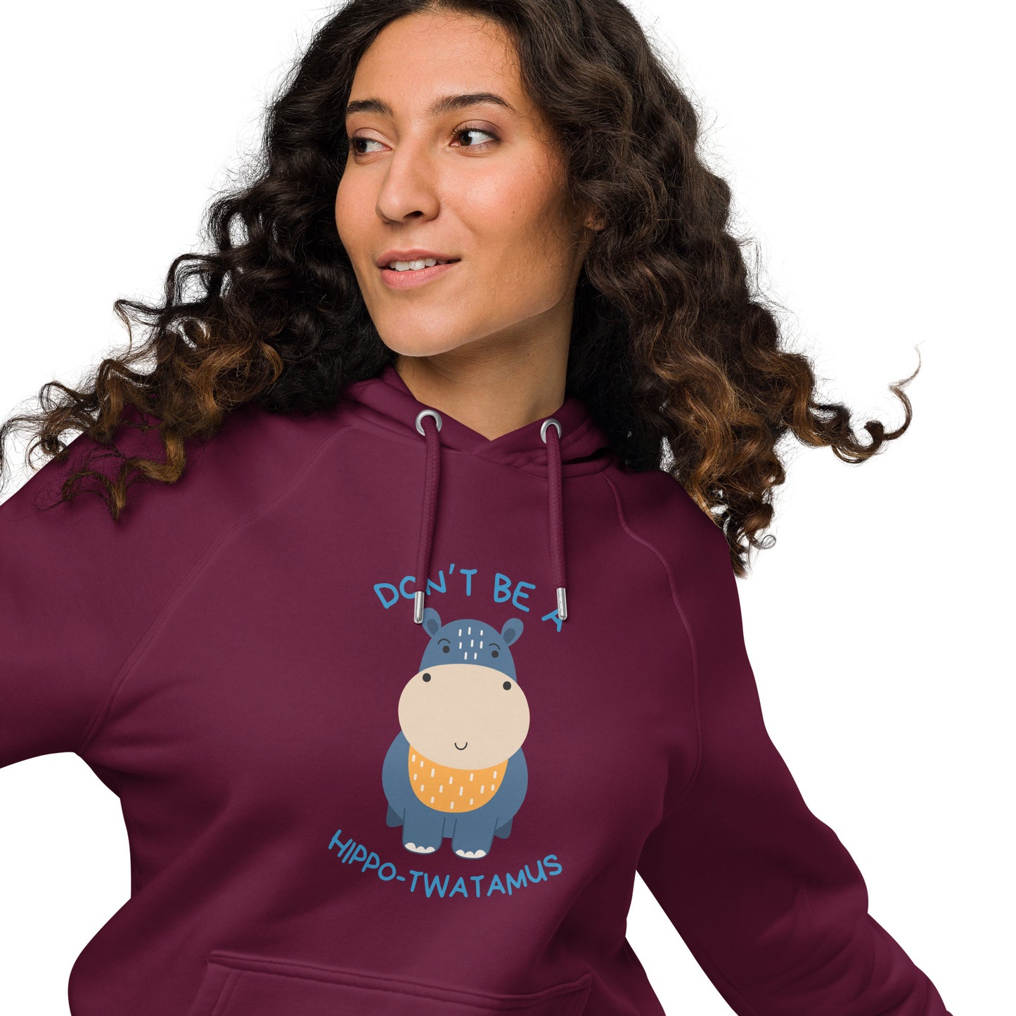 Don't Be A HippoTwatamus - Unisex eco raglan hoodie