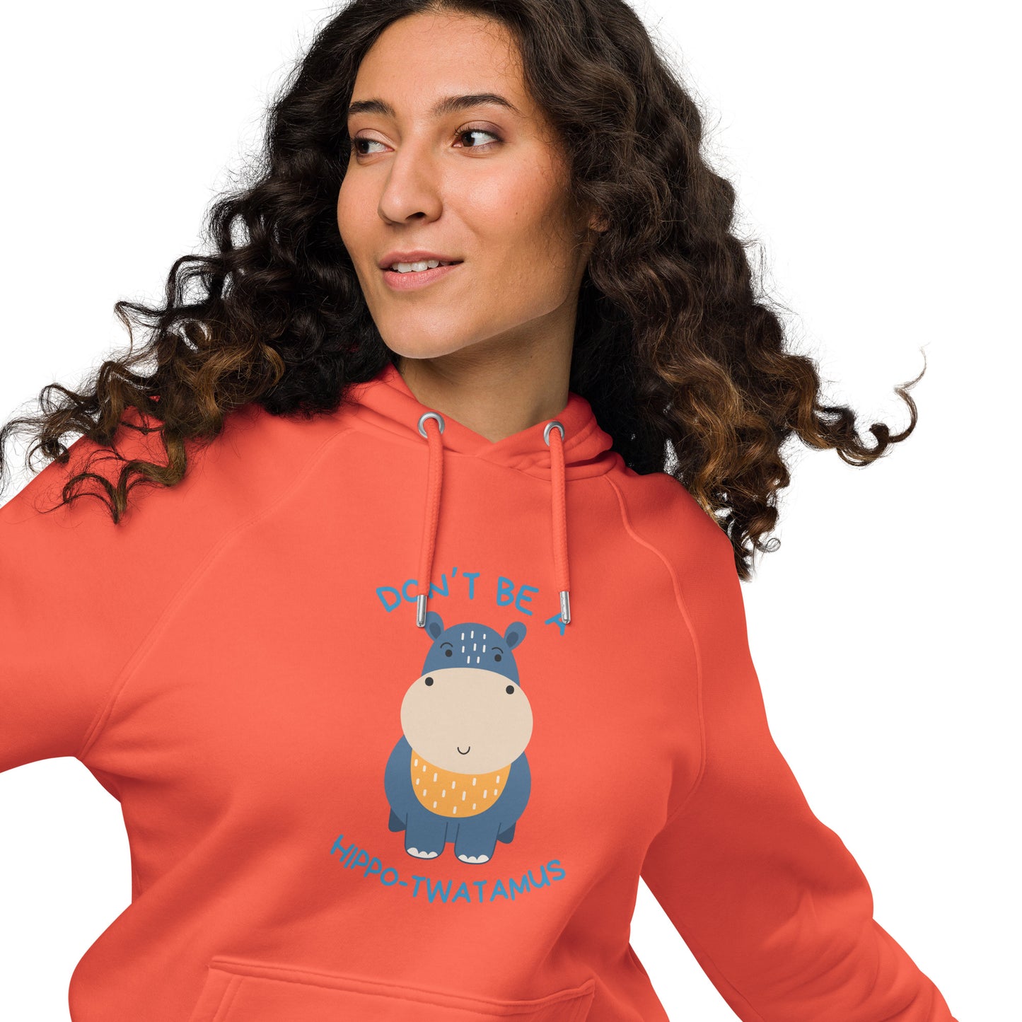 Don't Be A HippoTwatamus - Unisex eco raglan hoodie