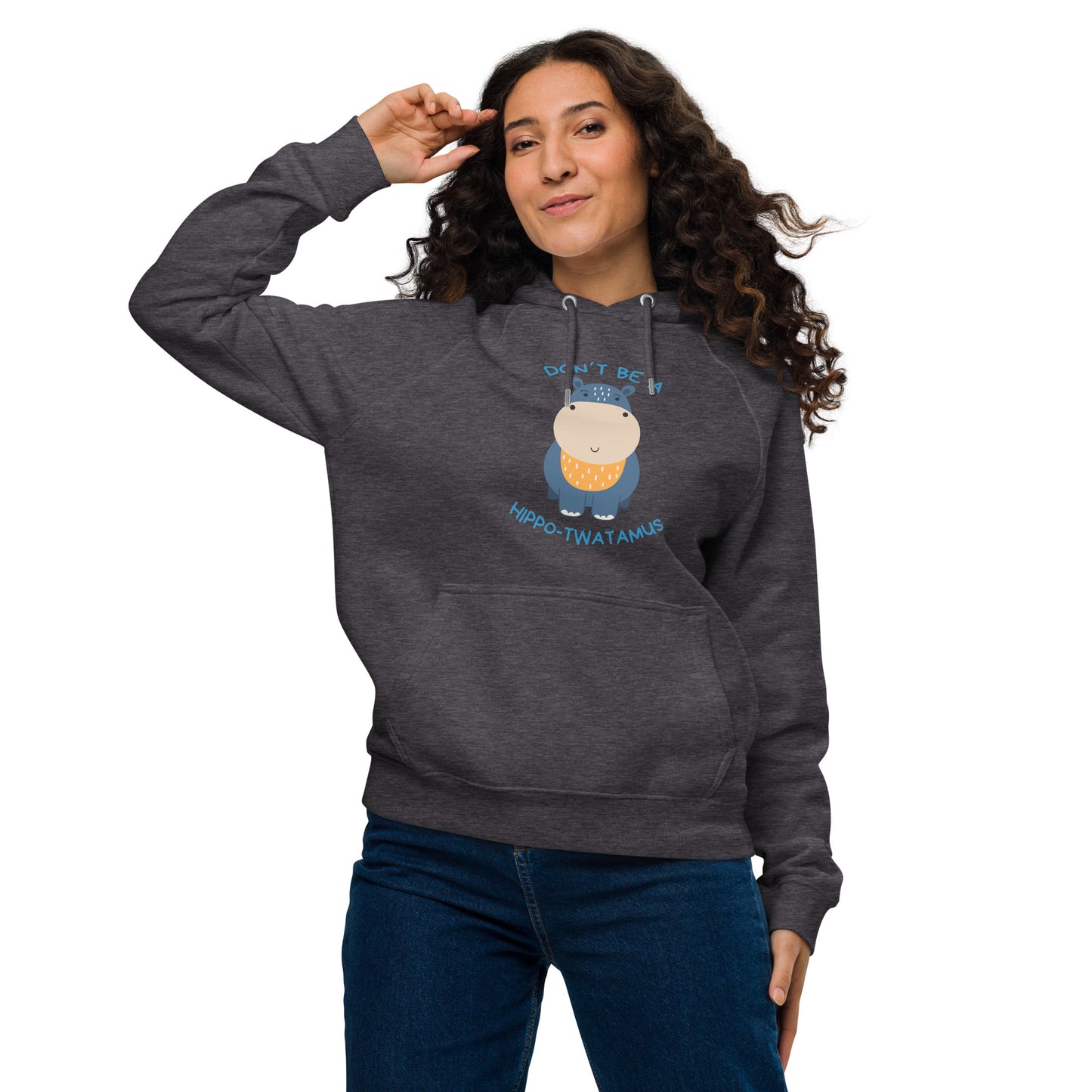 Don't Be A HippoTwatamus - Unisex eco raglan hoodie