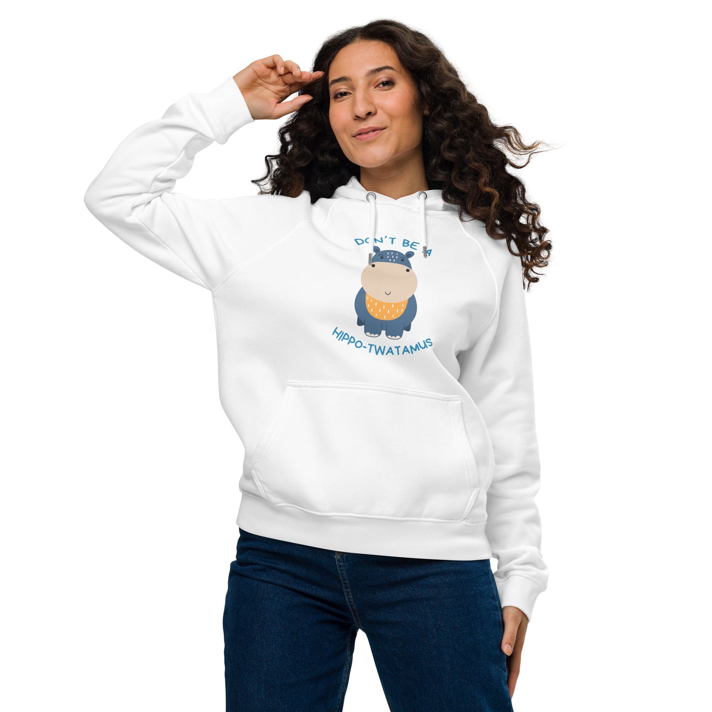 Don't Be A HippoTwatamus - Unisex eco raglan hoodie